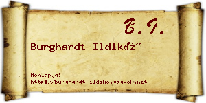 Burghardt Ildikó névjegykártya