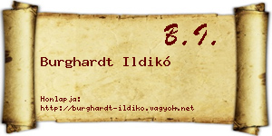 Burghardt Ildikó névjegykártya